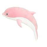 Herbests Delfin Kuscheltier, Niedliche Delfin Cuddlekins Kuscheltier Flauschiges Stofftier Plüschtier für Mädchen, Jungen & Babys Weich Spielzeug Plüsch Kissen Puppen Geschenke,Rosa