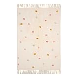 Little Dutch Teppich Kinderzimmer Kinderteppich mit Punkten rosa - (120x170 cm)