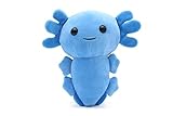 Soma Axolotl Echse Molch Kuscheltier Figur Plüsch Tintenfisch Spiel Puppe XL 20 cm Plüschtier (blau)
