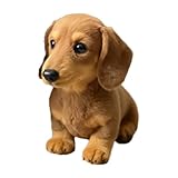 GTFYUDGH Spielzeug Hund Dackel, 17x15x10cm Plüschtier Hund Realistisch Dackel, Dackels Kuscheltier, Süßes Realistisches Wurst Hunden Welpe Stofftier Für Kleinkinder Mädchen Geschenk Geburtstag