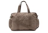 Jollein Wickeltasche Embossed Lily – Milky Coffee – Stylische Wickeltasche mit Geprägtem Muster – Wasserabweisend & Pflegeleicht – Verstellbarer Schultergurt – 42x30x15 cm