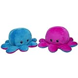 KUNSTIFY Riesen Oktupus Stimmungs Kuscheltier 80cm Oktopus Stimmungs Kuscheltier, Octopus Plüschtier Riesen Oktopus Kuscheltier Oktopus Plüsch wenden Krake groß