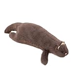 Xiyocadt Kuscheltier Frettchen,Ferret Plüsch,Schneefrettchen Plüschtier,Realistisches Stofftier Weiches,Weiches Spielzeug,Liegend,Gastgeschenke Schlafzimmer Heimdekoration (Grau)