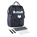 SONARIN Stylische Großer Kapazität Baby Wickelrucksack Wickeltasche,Multifunktions Wasserdicht Babytasche Wickeltasche Rucksack Reisetasche mit Wickelunterlage & Kinderwagen Haken(Dunkelblau)