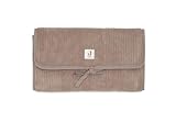 Jollein Wickelunterlage Cloudy Rib – Milky Coffee – Mit Fächern & Schleife – Weich & Abwischbar – Tragbare Wickelauflage Ideal für Unterwegs – 71x50 cm