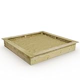 WICKEY Sandkasten Holz Sandkiste King Kong 195 x 195 für Kinder, Buddelkiste, Spielplatz im Garten aus Holz, langlebiger Abenteuerspielplatz für Kinder