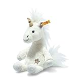 Steiff 067655 Unica Schlenker Einhorn - 20 cm - Kuscheltier - Weiss, Whisper White