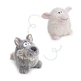 NICI Kuscheltier Wolf mit Wendefunktion 15cm 2 in 1 - grau - Weiches NICI-Plüschtier – Ideal zum Kuscheln, Spielen und als Begleiter zu Hause, im Kindergarten oder unterwegs | 62994