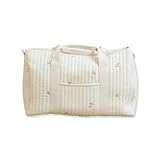 SONARIN Große Kapazität Stickerei Baby Wickeltasche,Leichte Reisetasche Handgepäck Wickel Umhängetasche Tragetasche Henkeltaschen Babytasche mit Schulterriemen(Olive)