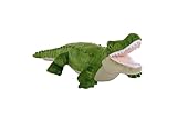 Wild Republic Cuddlekins Eco Alligator, Kuscheltier, 30 cm, Plüschtier, Füllung besteht aus gesponnenen recycelten Wasserflaschen, umweltfreundlich