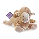 Habibi Plush Wärmekissen/Stofftier f. Kinder und Erwachsene – 1946 Kamel mit Hirsefüllung, Wärmekuscheltier zum Erwärmen in der Mikrowelle/Backofen, ideal auch für Babys