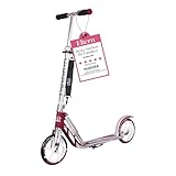 HUDORA BigWheel 205 Scooter - Stabiler Aluminium-Roller - Höhenjustierbarer & zusammenklappbarer Cityroller mit Ständer - Sportlicher Kinder- & Erwachsenenroller für bis zu 100kg