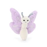 Apricot Lamb Schmetterling Insekt Plüschtiere für Kinder, weiche niedliche Kuscheltier für Baby Mädchen und Jungen, Flauschige Schmetterling Lila 19 cm