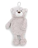 NICI Wärmflasche Bär Finni 300ml 34cm - grau - Kuscheliges Wärmetier ab 10 Monaten – Plüschtier-Wärmflasche, Wärmebeutel für Kinder und Erwachsene | 62330