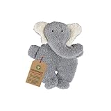 Efie Bio-Kuscheltier Kleiner Elefant – ca. 17 cm – GOTS-Zertifiziert – aus Bio-Frottee (KBA), Füllung aus Schurwolle (kbT) – handgefertigt in Deutschland