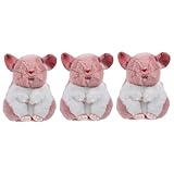 Toyvian 3St Hamster Puppe Geschenk Baby Kuscheltiere Spielset für Kinder Tiere Plüschpuppenspielzeug Plüsch-Chinchilla-Puppe Haustier Chinchilla Stofftier Kinder bevorzugen Hamster Plüsch