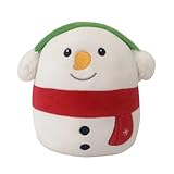 AYNKH Plüsch-Kissenspielzeug, Schneemann, Weihnachten, Schneemann aus Plüsch, 3D, super weiches Spielzeug, 20,3 cm, für Geschenktasche zur Dekoration zu Hause
