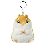 Kögler 11226 - Niedliches Plüschtier, pummeliger Hamster als Schlüsselanhänger, ca. 10 cm groß, ideal für den Schlüsselbund, den Ranzen oder als Glücksbringer