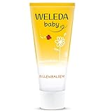 WELEDA Bio Baby Calendula Wundschutzcreme 75ml - Naturkosmetik Wundsalbe / Babycreme für den Schutz empfindlicher Baby Haut im Windelbereich. Hilft bei Rötungen, gereizter Haut und Wundsein