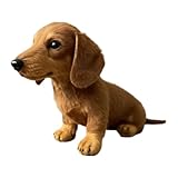 Plüschtier Hund Realistisch Dackel Samt 17x15cm Dackel Kuscheltier, Plüschtier Hund Dackels, Kuscheltier Hunde Dackels Hunde Wie Echt Spielzeug Hunden, Süßes Realistisches Wurst Hunden Welpe Stofftier