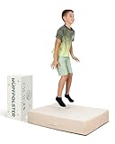 CALLMEJOY® Hüpfpolster für Kinder – Sichere Hüpfmatratze & Oeko-TEX zertifiziertes Hüpfkissen | Made in EU, waschbar & Anti-Rutsch | Freude für Kinder & Entspannung für Eltern - 100x75x18 cm (Cream)