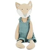 Bieco Kuscheltier Fuchs aus Baumwolle | Kuscheltier Musselin & Leinen Kuscheltier Lange Beine | Baby Kuscheltier Fuchs Kuscheltier Baby Junge & Mädchen Kuscheltier Baumwolle Baby Kuscheltier Junge