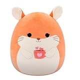 Squishmallows SQVA01443 - Erica das Chinchilla mit Herztasse 40 cm, offizielles Jazwares Plüsch, superweiches Kuscheltier