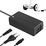 Hoverboard Ladekabel 42V 2A E Scooter Ladegerät 3 Polig für 36V Li-Ion Akku Netzteil für Balance Board Elektroroller Elektrofahrräder Schnelles Laden mit LED Anzeige Elektroroller Batterieladegerät