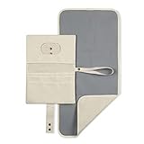 hauck Windeltasche mit Wickelunterlage Change N Walk für Unterwegs, Baby Wickeltasche Organizer, Wickeltetui mit Schlaufe für Kinderwagengriff, Wickelclutch, Abwischbar (Beige)