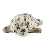 Living Nature Robbenjunges, realistisches, Flauschiges Robben-Kuscheltier für Babys, Jungs, Mädchen und Erwachsene, nachhaltiges Stofftier für Kinder, Geschenke zur Geburt