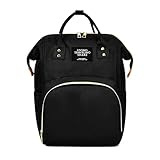 Lässige Wickelrucksack Tasche für Mama und Baby - Organizer Rucksack für unterwegs - Große Wickelunterlage Windeltasche mit Flaschentasche - Ideal für Kinderwagen und Kliniktasche