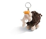 NICI 45305 Schlüsselanhänger Plüschtier Mammut 10 cm – Stone Age Friends, Braun/Grau