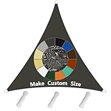 Sonnensegel Dreieckig(20 Farben und 99 Größen) Sonnensegel Wasserdicht Sonnenschutz,PES Polyester 98% UV-Schutz Überdachung Plane für Garten Outdoor- 1.6X1.6X1.6m Dunkelgrau