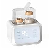 Mapille Flaschenwärmer Baby, Sterilisator für babyflaschen 8-in-1, Bottle Warmer Milchwärmer, Fast Babynahrungsheizung & Abtauung, Fläschchenwärmer BPA-freier, Babykostwärmer mit LCD-Display