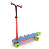 Chillafish Skatieskootie Einsteiger Skateboard und Tretroller mit abnehmbarem Lenker in einem, mehrere Deck & Heck Farboptionen, Kinder Alter 3 +, Rot
