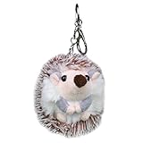 LUOEM 2Pc Plüsch Schlüsselanhänger Igel Schlüsselanhänger Geschenk Niedlichen Schlüsselanhänger für Frauen Und Mädchen Handwerk Ornamente-Grau