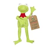 Efie Bio Kuscheltier Frosch – Schmusetier & Schlenkertier aus Bio-Baumwolle (KBA), GOTS Zertifiziert, schadstofffrei & handgefertigt, 100 % Made in Germany