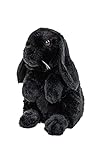 Uni-Toys - Widderkaninchen schwarz - 19 cm (Höhe) - Plüsch-Hase, Kaninchen - Plüschtier, Kuscheltier