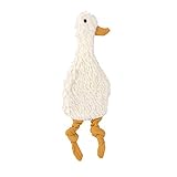 LÄSSIG Trösterchen Baby Kuscheltier/Knitted Baby Comforter GOTS Tiny Farmer Goose, beige