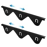 Gosknor 4stk Edelstahl-Herdspaltabdeckungen, Einstellbare Länge von 35cm bis 70cm Herdspaltfüller Hitzebeständig Herdspaltabdeckungen für Arbeitsplatten Herdverkleidungsset für die Küche (Schwarz)