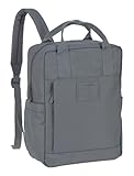 LÄSSIG Baby Wickelrucksack Wickeltasche Rucksack mit Wickelunterlage, Kinderwagenbefestigung, Flaschenhalter nachhaltig produziert/GRE Vividal Backpack anthracite