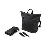 Done by Deer Wickelrucksack Schwarz – Wickeltasche – 45x40x15 cm – Organizer, wasserdicht – Nachhaltig, lässig – Schwarz