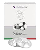COVERbasics Silberhütchen Stillen (SilverCups) Stillhütchen aus Silber zum Schutz empfindlicher Brustwarzen, Medizinprodukt dermatologisch getestet (Regular)
