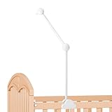 Szaboviktoria Mobile Halterung für Babybett, Mobile Halterung Wickeltisch, Mobile Halterung Holz, Wolken, zum Aufhängen von Windspielen, Bettglocken, Kinderspielzeug, Weiß