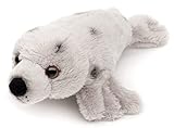 Uni-Toys - Robbe Plushie (grau-gepunktet) - 19 cm (Länge) - Plüsch-Robbe, Seehund - Plüschtier, Kuscheltier
