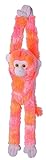 Wild Republic Hanging Monkey Vibes Rosa, Hängender AFFE, Kuscheltier-AFFE als Geschenk für Kinder, Ökologisches Kuscheltier aus Plüsch, Füllung aus recycelten Wasserflaschen, 56 cm