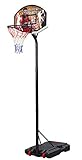 HUDORA Basketballständer Chicago - Basketball Ständer von 206-260cm höhenverstellbar - Mobiler Outdoor Basketballkorb für Kinder/Jugendliche & Erwachsene - Basketballkorb mit Ständer & Rollen
