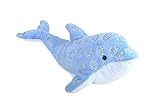 Wild Republic Foilkins Delfin, Stofftier, 30 cm, Kuscheltier Kinder, realistisches Plüschtier, Öko-Kuscheltier, Flauschige Kuscheltiere, Füllung gesponnen aus recycelten Wasserflaschen