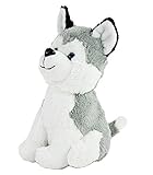 Kögler 75699 - Labertier Husky Sascha, ca. 20 cm groß, nachsprechendes Plüschtier mit Aufnahme- und Wiedergabefunktion, plappert alles witzig nach und bewegt sich, batteriebetrieben