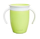 Munchkin Miracle 360°-Trinkbecher für Babys und Kleinkinder, BPA-freier Trinklernbecher mit Griffen, auslaufsicher & spülmaschinenfest, für Kinder ab 6 Monaten - 207 ml, grün